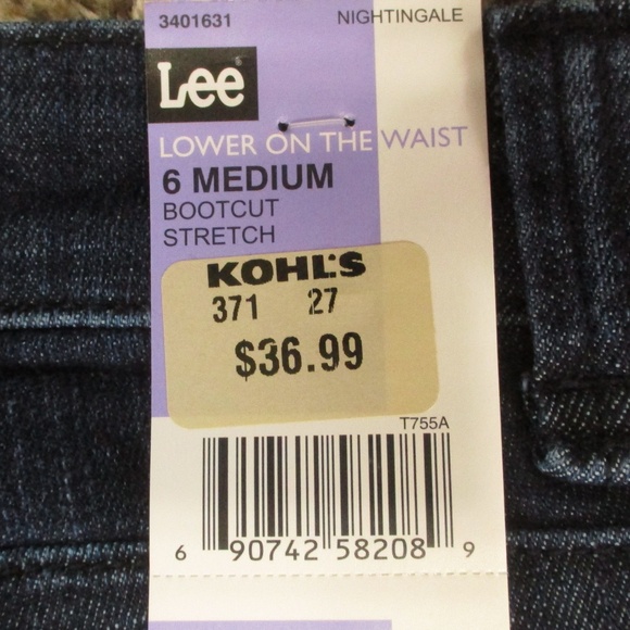 Lee Jeans Women's 6 Dark Wash Bootcut Mid Rise Stretch Denim Slender Secret - Picture 8 of 10